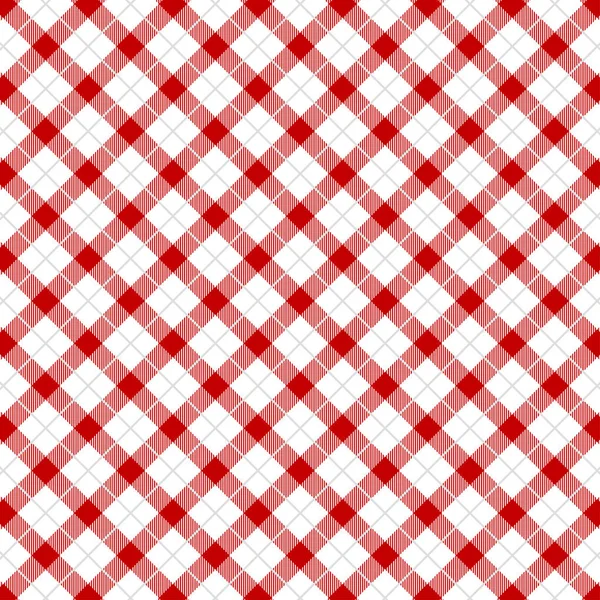 Red Gingham pattern. — Stock Vector