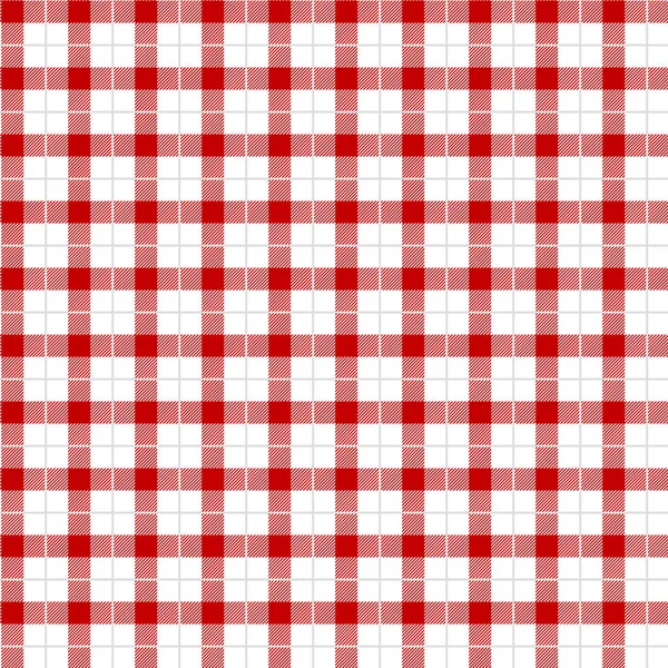 Red Gingham pattern. — Stock Vector