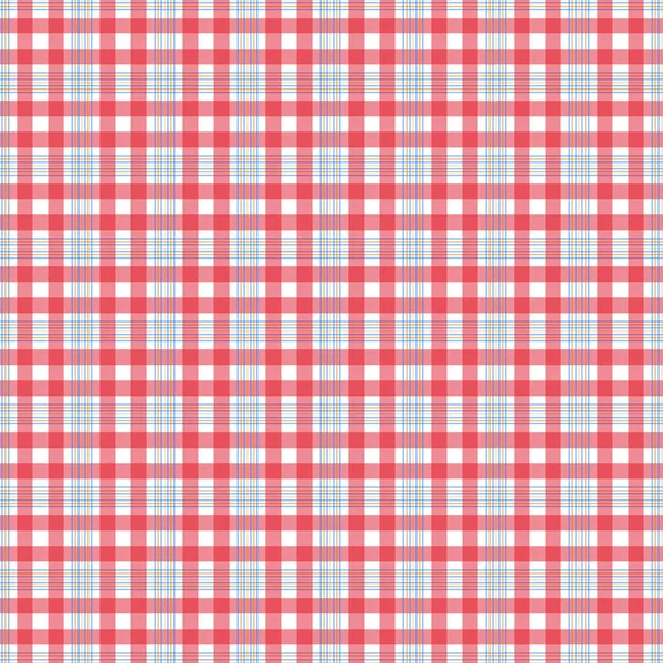 Modèle de tartan en rouge et blanc  . — Image vectorielle