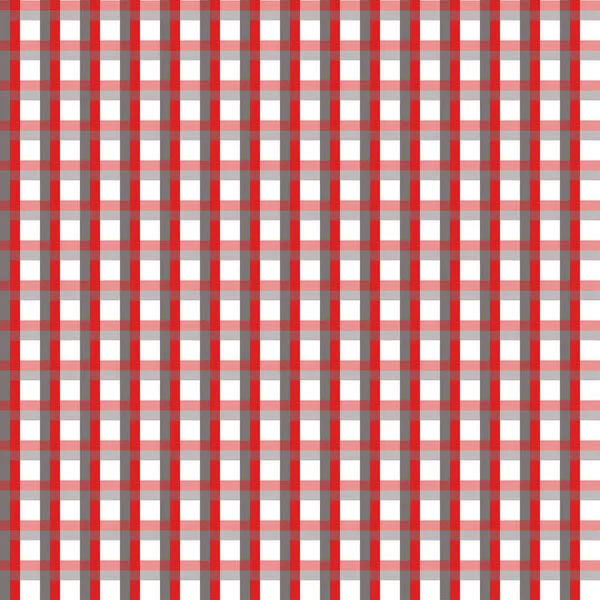 Patrón de tartán en rojo y blanco  . — Vector de stock