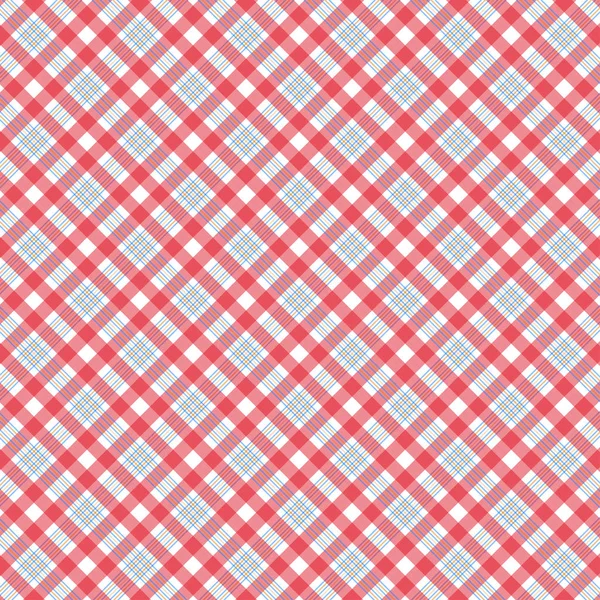 Tartan Pattern in Red and White . — Stock Vector