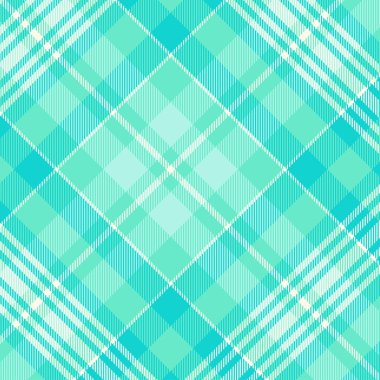 Tartan desen yeşil ve Camgöbeği. Ekose, Masa örtüsü, Giysi, gömlek, elbise, kağıt, yatak, battaniye, yorgan ve diğer tekstil ürünleri için doku. Vektör illüstrasyon EPS 10