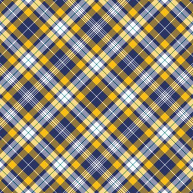 Tartan desen mavi ve sarı. Ekose, Masa örtüsü, Giysi, gömlek, elbise, kağıt, yatak, battaniye, yorgan ve diğer tekstil ürünleri için doku. Vektör illüstrasyon EPS 10