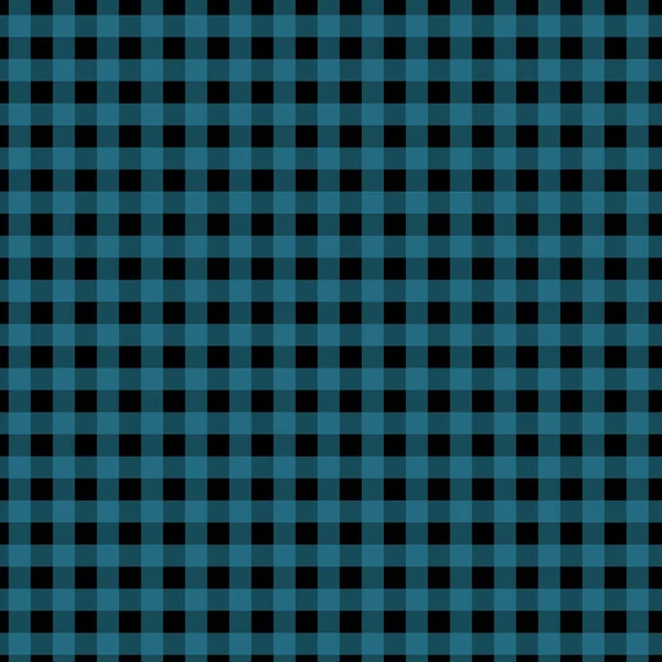 Modèle bleu et noir sans couture Gingham. Texture de carrés pour plaid, nappes, vêtements, chemises, robes, papier, literie, couvertures, courtepointes et autres produits textiles. Illustration vectorielle SPE 10 — Image vectorielle