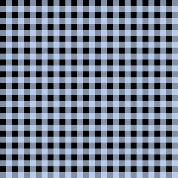 Gingham senza cuciture blu e nero modello. Texture da quadrati per plaid, tovaglie, vestiti, camicie, abiti, carta, biancheria da letto, coperte, trapunte e altri prodotti tessili. Illustrazione vettoriale EPS 10 — Vettoriale Stock