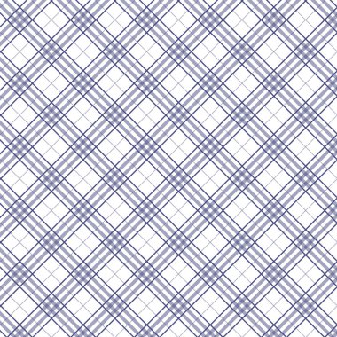 Tartan dikişsiz mavi ve beyaz desen. Ekose, masa örtüsü, giysi, gömlek, elbise, kağıt, yatak takımları, battaniyeler, yorgan ve diğer tekstil ürünleri için doku. Vektör illüstrasyon Eps 10