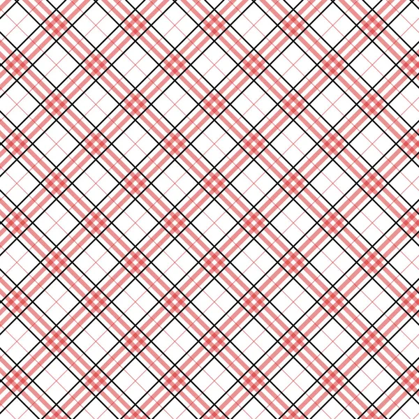 Tartan hladce červený a bílý. Textura pro plát, ubrusy, oděvy, košile, šaty, papír, ložní prádlo, přikrývky, klokty a jiné textilní výrobky. Vektorový ilustrace EPS 10 — Stockový vektor