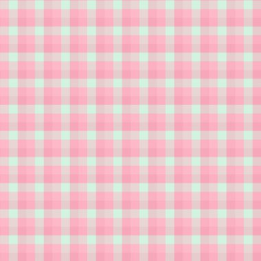 Gingham dikişsiz açık kırmızı desen. Ekose, masa örtüsü, giysi, gömlek, elbise, kağıt, yatak, battaniye, yorgan ve diğer tekstil ürünleri için doku. Vektör İllüstrasyon Eps 10