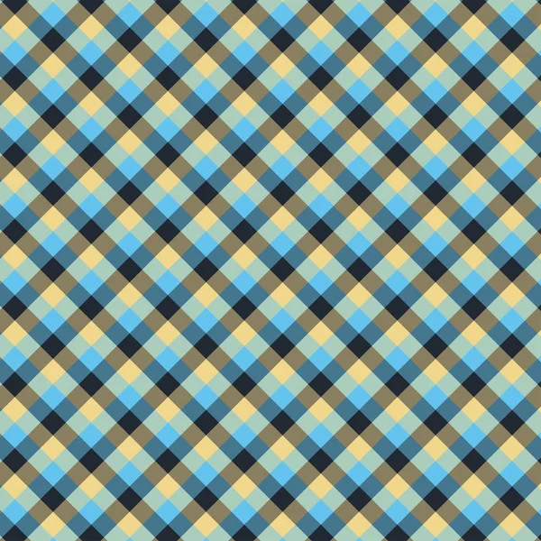 Gingham seamless blue and black pattern. Texture for plaid, tablecloths, clothes, shirts,dresses,paper,bedding,blankets,quilts and other textile products. Vector Illustration EPS 10 — Stock Vector