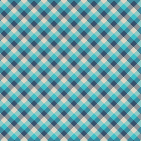 Padrão ciano sem costura de Gingham. Textura para xadrez, toalhas de mesa, roupas, camisas, vestidos, papel, roupa de cama, cobertores, colchas e outros produtos têxteis. Ilustração vetorial EPS 10 —  Vetores de Stock