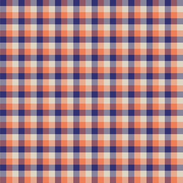 Patrón naranja sin costuras de Gingham. Textura para cuadros, manteles, ropa, camisas, vestidos, papel, ropa de cama, mantas, edredones y otros productos textiles. Ilustración vectorial EPS 10 — Vector de stock