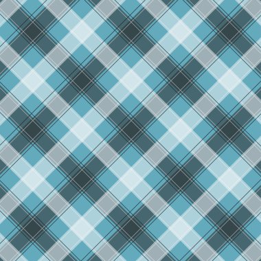 Açık mavi Gingham deseni. Ekose, masa örtüleri, giysi, gömlek, elbise, kağıt, yatak, battaniye, yorgan ve diğer tekstil ürünleri - kareler doku. Vektör illüstrasyon Eps 10