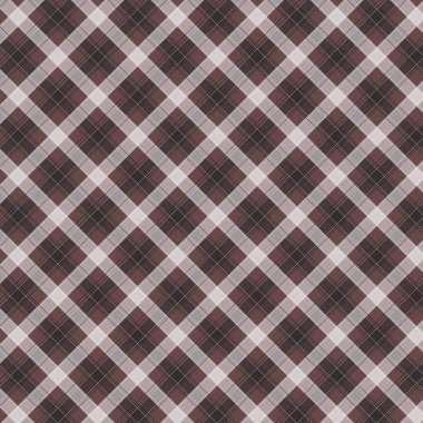 Kahverengi Gingham deseni. Ekose, masa örtüleri, giysi, gömlek, elbise, kağıt, yatak, battaniye, yorgan ve diğer tekstil ürünleri - kareler doku. Vektör illüstrasyon Eps 10