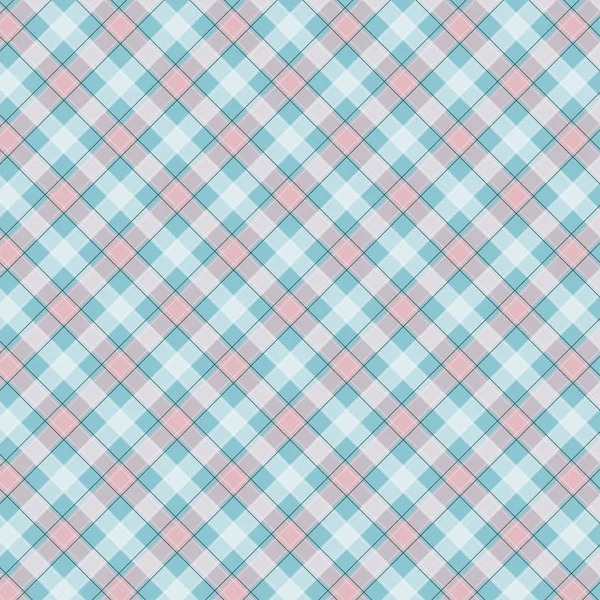 Patrón de Gingham azul claro. Textura de cuadrados para cuadros, manteles, ropa, camisas, vestidos, papel, ropa de cama, mantas, edredones y otros productos textiles. Ilustración vectorial EPS 10 — Vector de stock