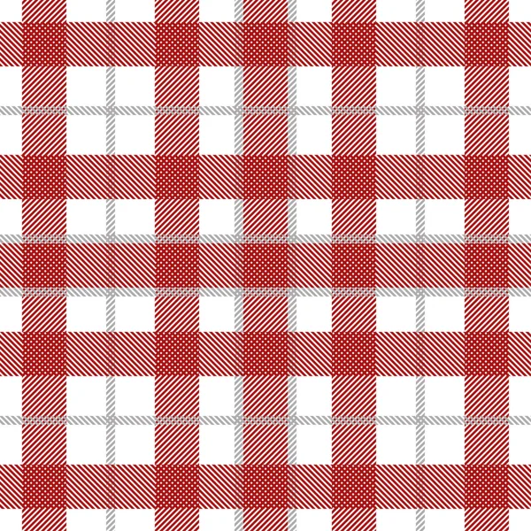 Red Tartan pattern. Texture for - plaid, tablecloths, clothes, shirts, dresses, paper, bedding, blankets, quilts and other textile products. Vector illustration EPS 10 — Stock Vector
