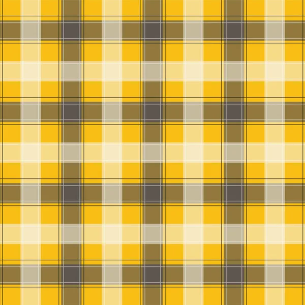 Yellow Gingham pattern. Texture from squares for - plaid, tablecloths, clothes, shirts, dresses, paper, bedding, blankets, quilts and other textile products. Vector illustration EPS 10 — Stock Vector