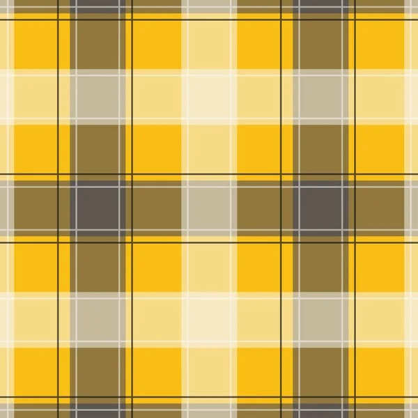 Yellow Gingham pattern. Texture from squares for - plaid, tablecloths, clothes, shirts, dresses, paper, bedding, blankets, quilts and other textile products. Vector illustration EPS 10 — Stock Vector