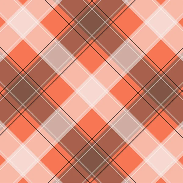 Patrón de Orange Gingham. Textura de cuadrados para cuadros, manteles, ropa, camisas, vestidos, papel, ropa de cama, mantas, edredones y otros productos textiles. Ilustración vectorial EPS 10 — Vector de stock