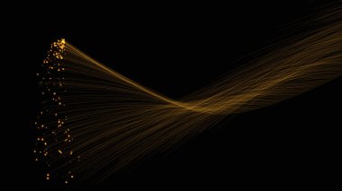 Soyut 3d render parlayan çizgiler arka plan