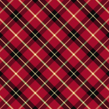 Kırmızı ve Siyah Tartan Deseni.
