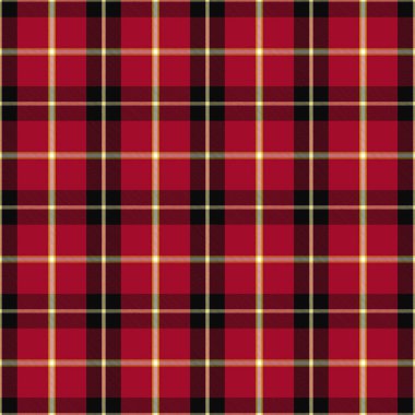 Kırmızı ve Siyah Tartan Deseni.