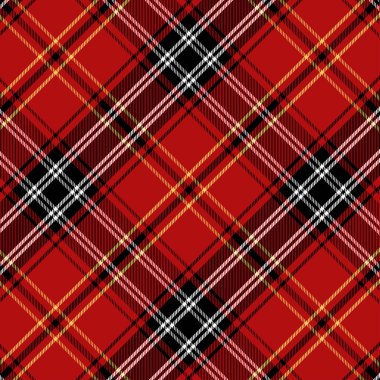 Kırmızı ve Siyah Tartan Deseni.