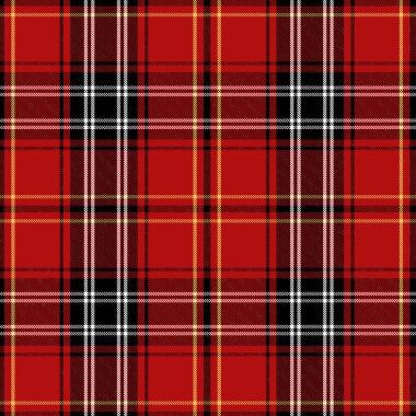 Kırmızı ve Siyah Tartan Deseni.