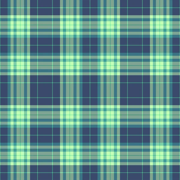 Tartan Pattern in Blue and Green. — Stock Vector