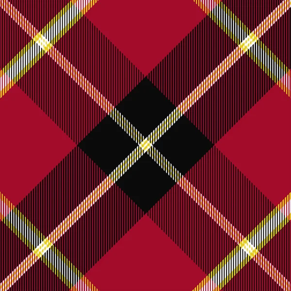 Tartan Pattern in Red and Black. — Stock vektor