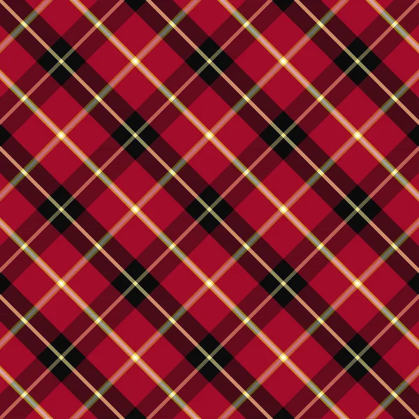 Tartan Pattern in Red and Black. — Stock vektor