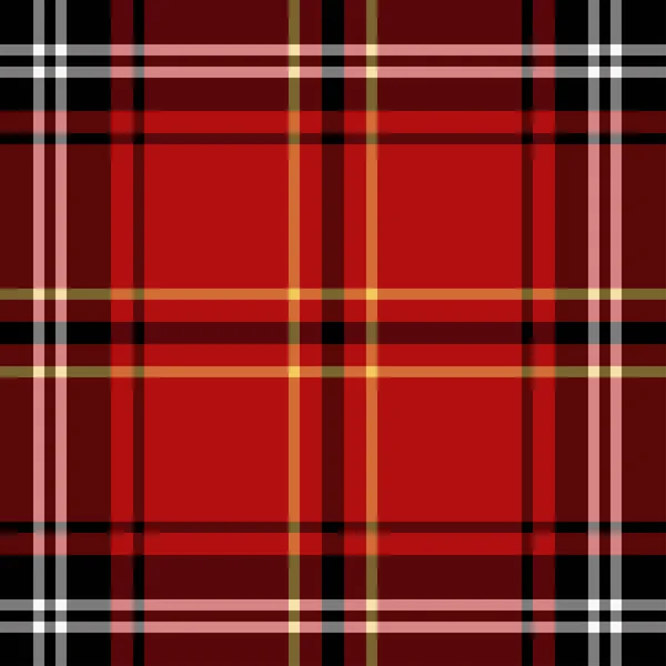 Padrão de Tartan em Vermelho e Preto . — Vetor de Stock