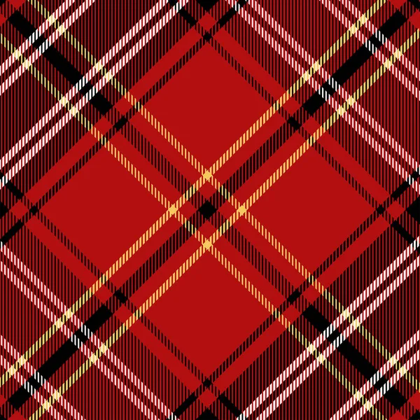 Tartan Pattern in Red and Black. — Stock vektor