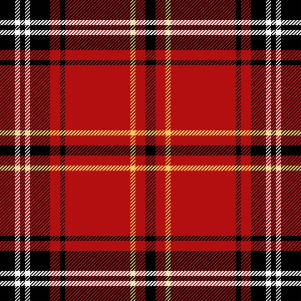 Wzór Tartan w czerwieni i czerni. — Wektor stockowy