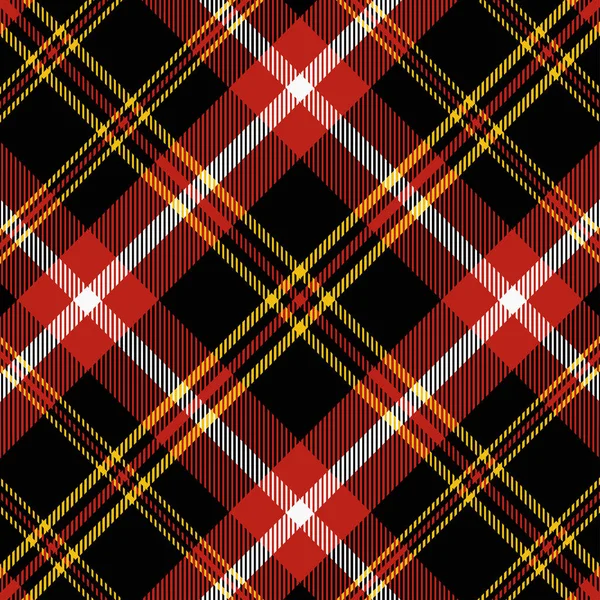 Tartan patroon in rood en zwart. — Stockvector