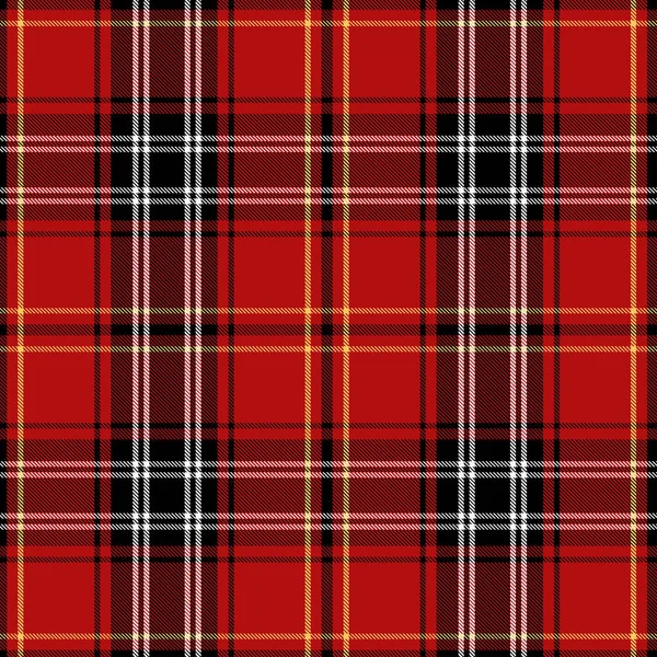 Modèle de tartan en rouge et noir . — Image vectorielle