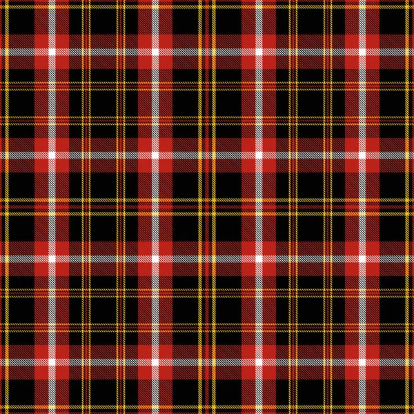 Kırmızı ve Siyah Tartan Deseni. — Stok Vektör