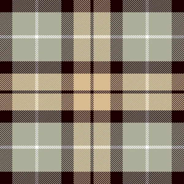 Tartan Pattern in Brown and Gray. — Stock Vector