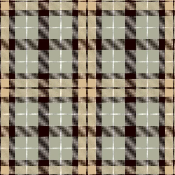 Tartan Pattern in Brown and Gray. — Stock Vector