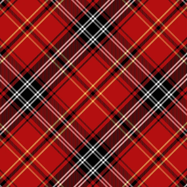 Modèle de tartan en rouge et noir . — Image vectorielle