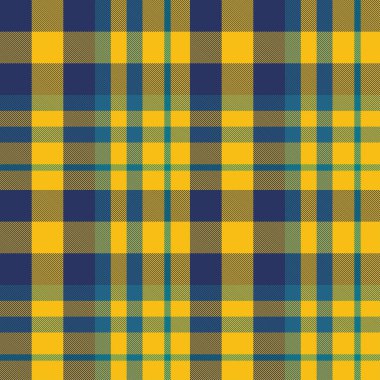 Mavi ve Sarı Tartan Deseni.