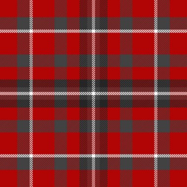 Kırmızı ve Gri Tartan Deseni.