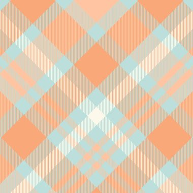 Mavi ve Turuncu Tartan Deseni.