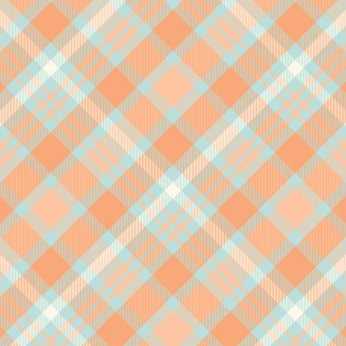 Mavi ve Turuncu Tartan Deseni.