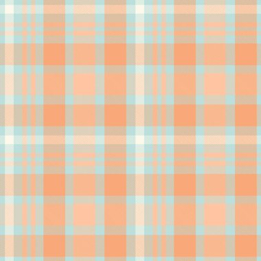 Mavi ve Turuncu Tartan Deseni.