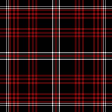 Kırmızı ve Siyah Tartan Deseni.