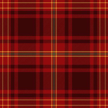 Kırmızı ve Sarı Tartan Deseni.