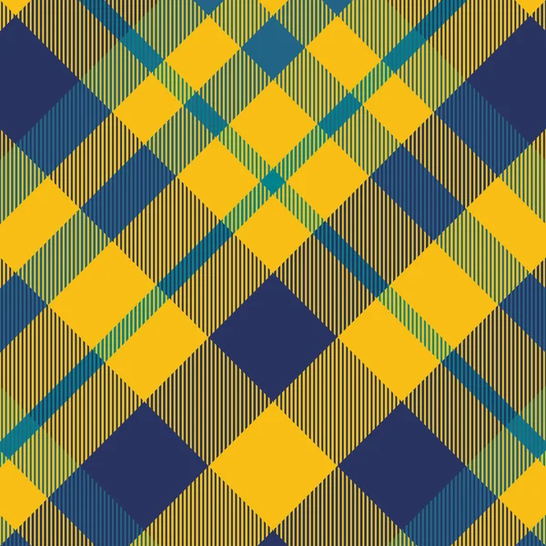 Тартан в синем и желтом . — стоковый вектор
