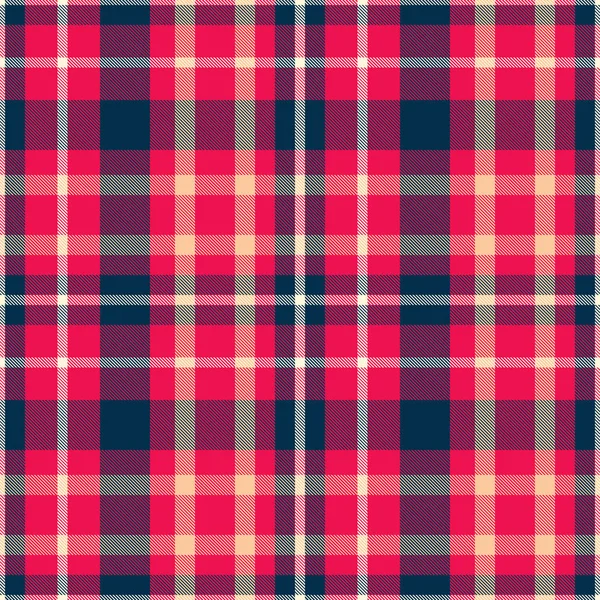 Tartan Pattern in Blue and Red — Stock Vector