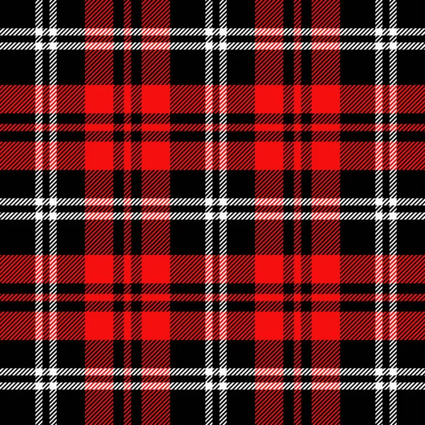 Tartan patroon in rood en wit. — Stockvector