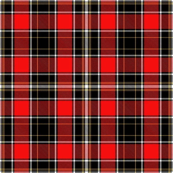 Tartan patroon in rood, wit en geel. — Stockvector